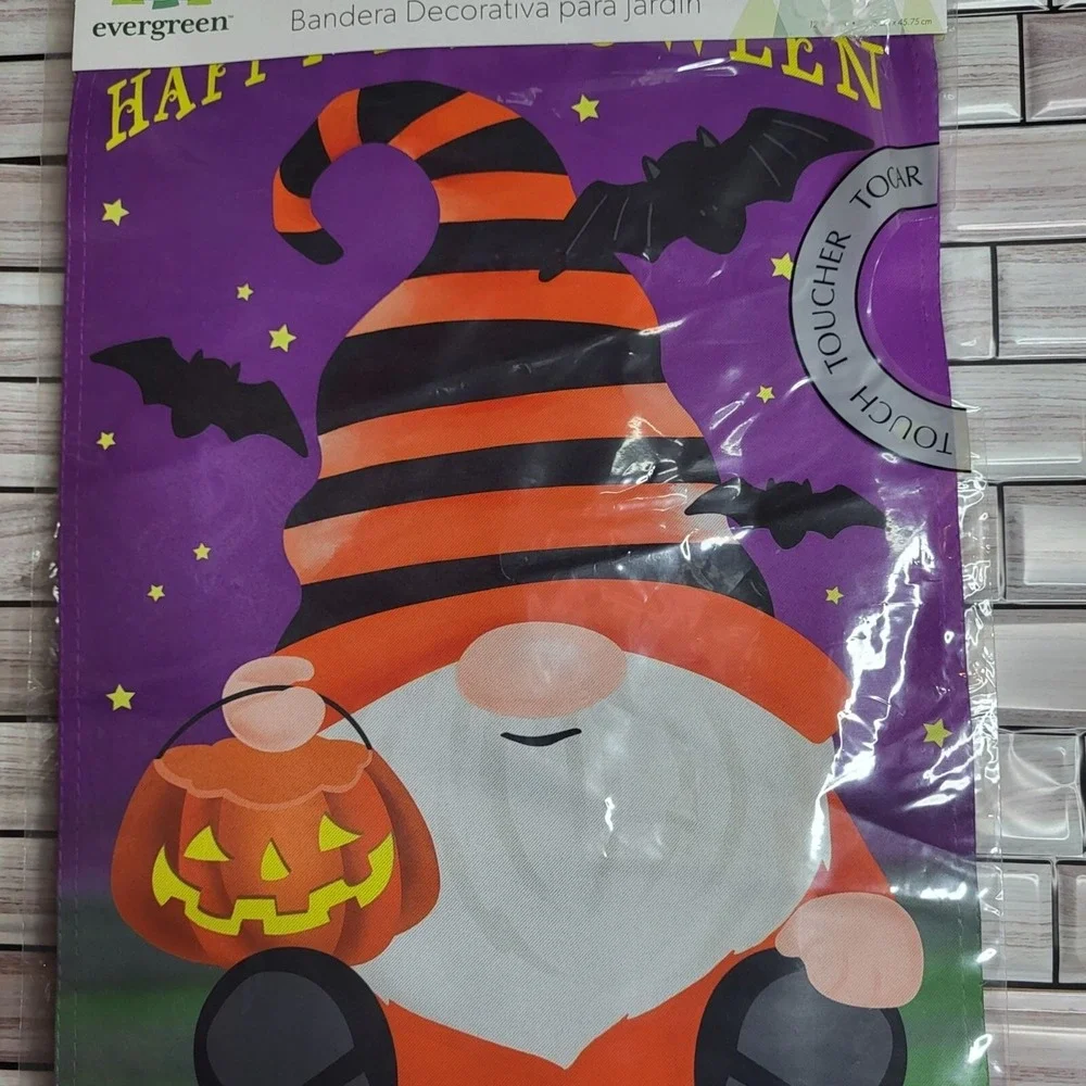 New Happy Halloween Gnome Garden‎ Flag Colorful 12.5